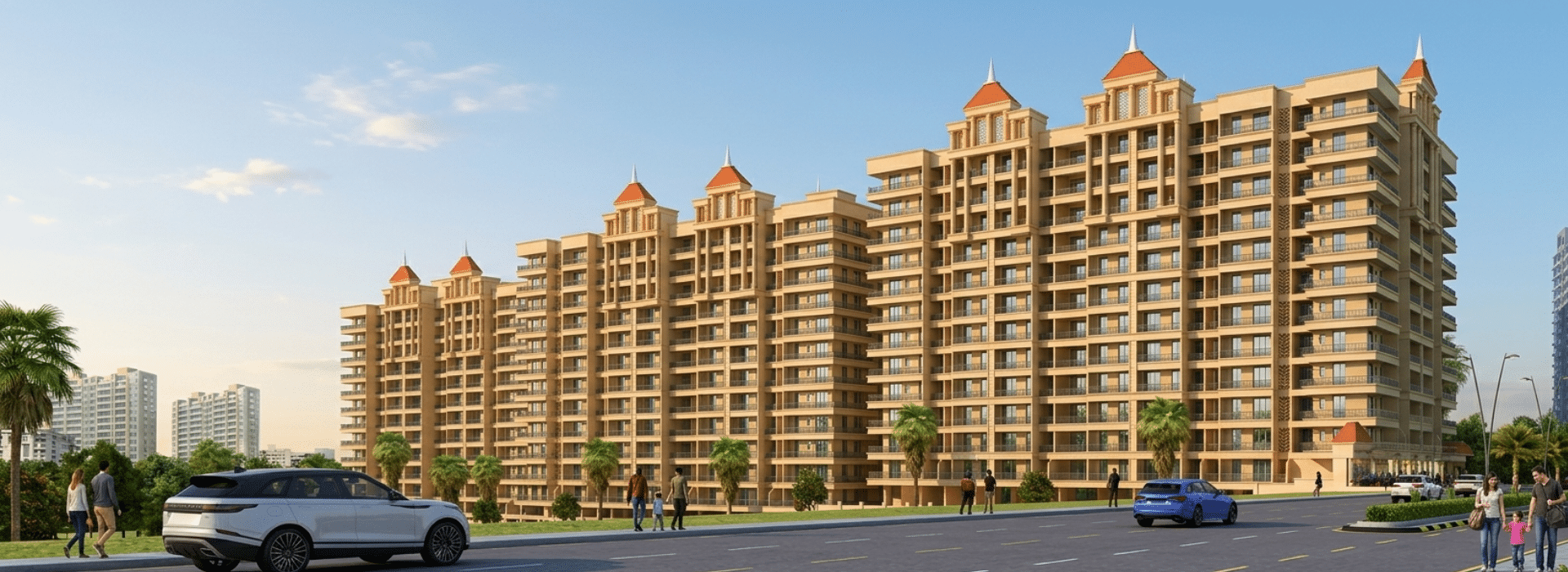 New projects in Kalyan offering affordable 1 and 2 BHK flats at Vishwajeet Town with excellent road connectivity & modern amenities