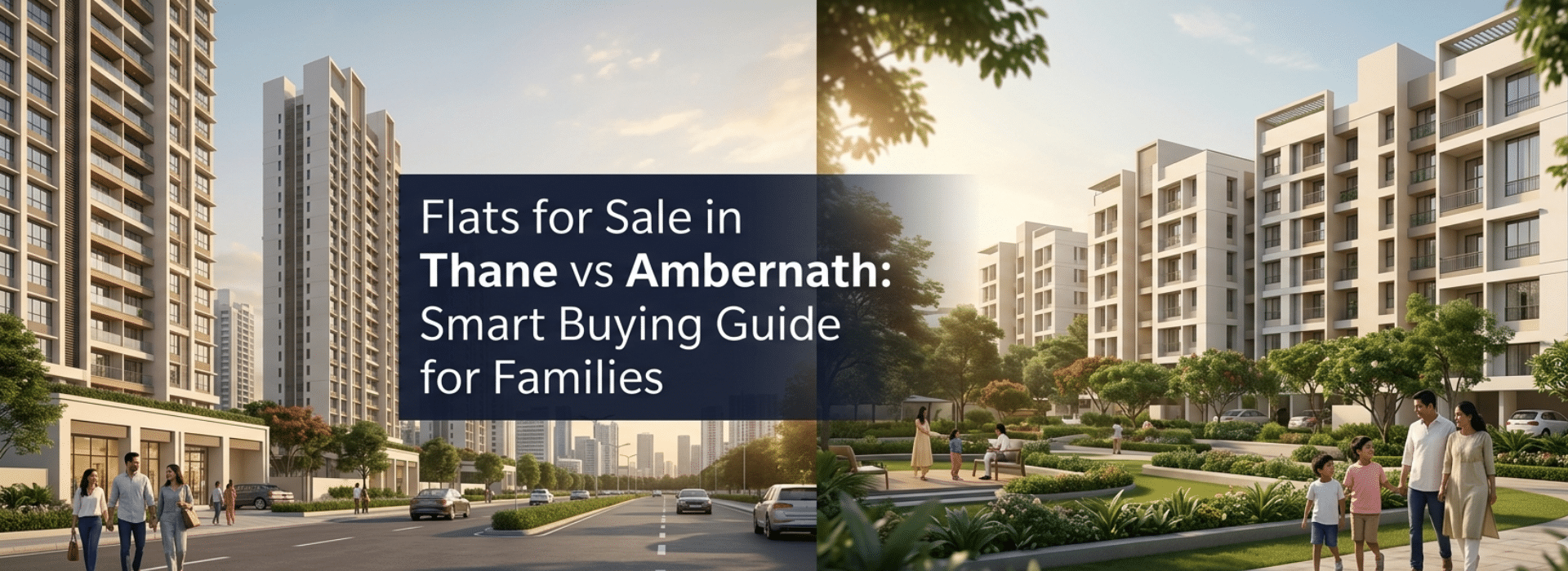 Flats for Sale in Thane vs Ambernath Real Estate Banner
